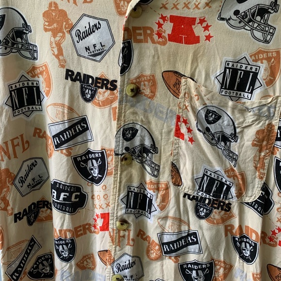 NFL Oakland Raiders Football Hawaiian Style Shirt - Picture 3 of 8